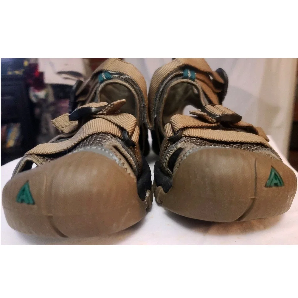 Mens‎ Hiking Sandals Brn/Grn Closed Toe Water Shoes Sport Trail Lug Sole Humtto